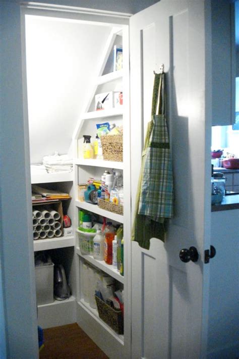 One reason is because i have a very small kitchen at the cottage, and the other reason is because i like to keep food staples on hand. Under Stairs Storage Ideas - Storage Solutions Using Space Under Stairs