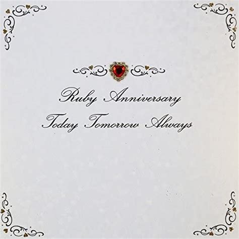 Ruby Anniversary Quality Handmade Anniversary Card Ag38 Bigamart