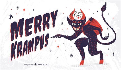 Merry Krampus Illustration Design Vector Download