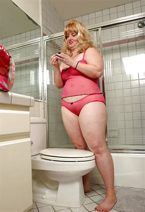 Curly Blonde Chubby Older Mom Undressing In The Bathroom Pics