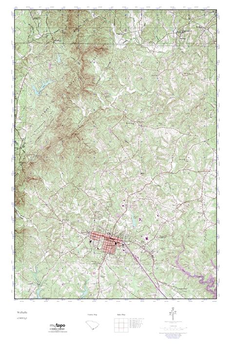 Mytopo Walhalla South Carolina Usgs Quad Topo Map