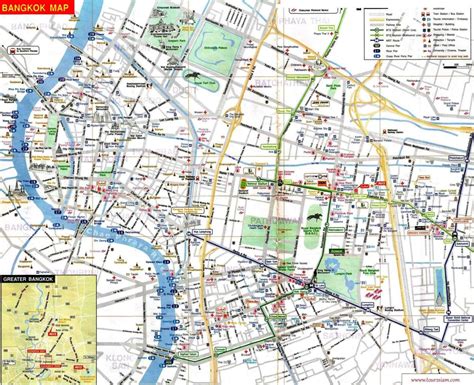 Tourist Map Of Bangkok City Bangkok Tourist Map English Thailand