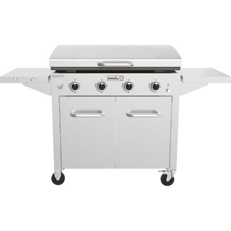 Nexgrill 4 Burner Propane Gas Grill In Stainless Steel With Griddle Top