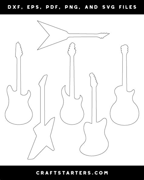 Electric Guitar Pattern Use The Printable Outline For