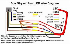 Chrome Motorcycle Led Rear Turn Signal Brake Light Bar Wiring Diagram