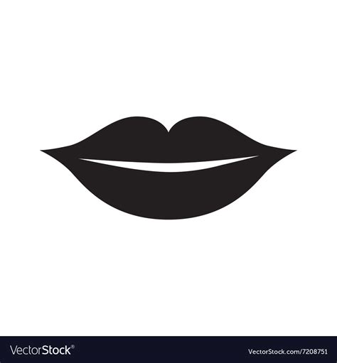 Lips Icon Isolated Royalty Free Vector Image Vectorstock