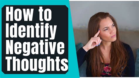 You can either keep your journal and reflect upon it, or you can destroy it, as a symbol of your commitment to removing negative thoughts from your mind once and for all. How to IDENTIFY NEGATIVE THOUGHTS. - YouTube