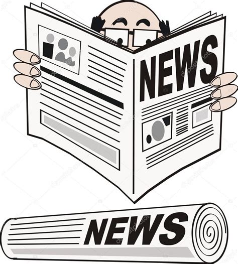 Cartoon Of Man Reading Newspaper — Stock Vector © Click60 26640343