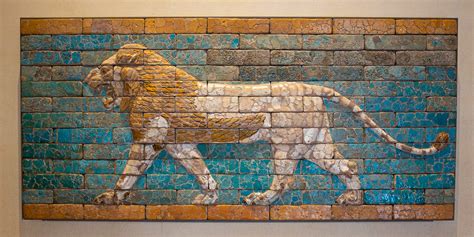 Panel With Striding Lion Babylon 606 562 Bc Louvre Museum Flickr