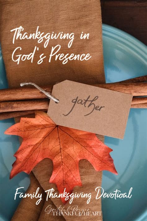 Thanksgiving Devotional Grateful Prayer Thankful Heart