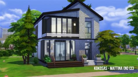 Mattina No Cc Modern Home By Kokosas At Mod The Sims Sims 4 Updates