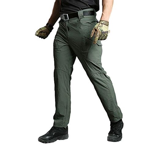 Susclude Mens Outdoor Work Quick Dry Military Tactical Pants Slim Fit Hiking Pants Mens