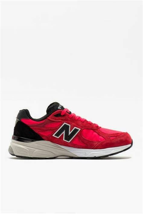 New Balance 990v3 Made In Usa Red Suede Black M990pl3 Mens Running