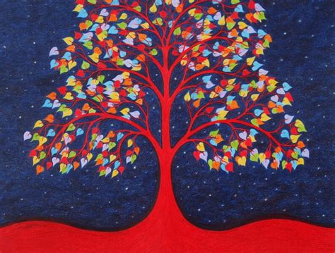 Tree Of Life Print Spiritual Art Rainbow Tree Picture Etsy
