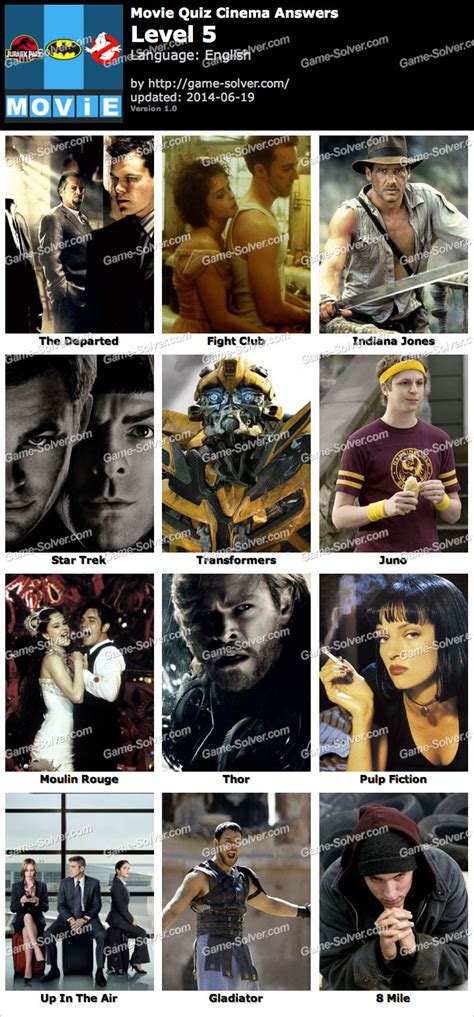 A large collection of trivia questions and answers. Movie Quiz Cinema Level 5 - Game Solver