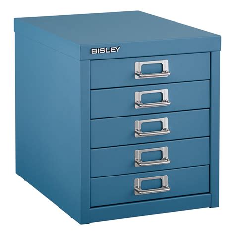 Organizing a filing cabinet and need some help setting things up? Blue Bisley 5-Drawer Cabinet | The Container Store