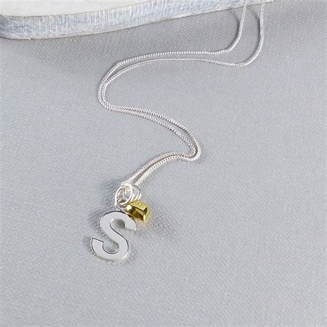 Personalised Sterling Silver Initial Charm Necklace By Evy Designs