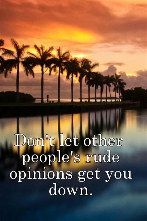 Dont Let Other Peoples Rude Opinions Get You Down