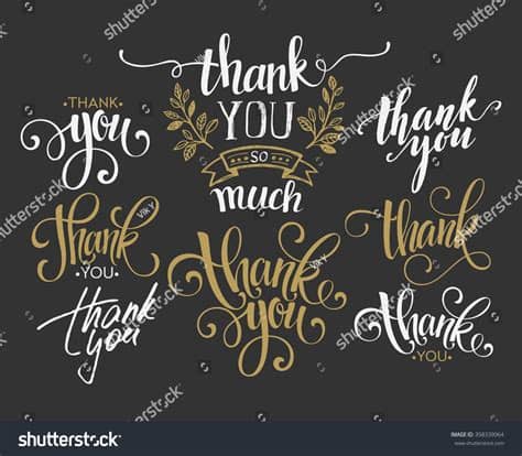 Available source files and icon fonts for both personal and commercial use. Set Custom Thank You Hand Lettering Stock Vector 358339064 ...