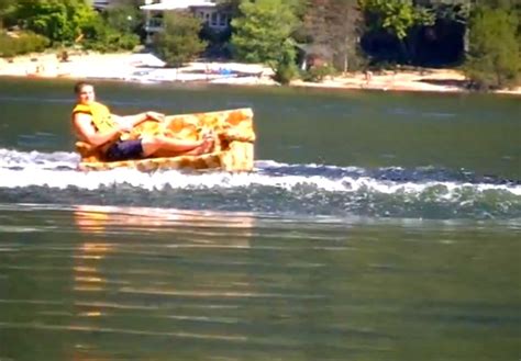Video Dude Goes Water Skiing On A Couch Inhabitat Green Design