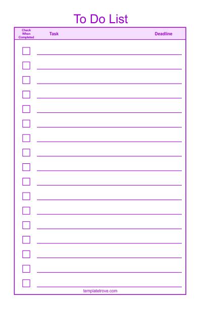 To Do Checklist Template 2