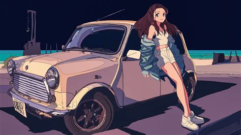 Car Anime Girl Wallpapers Wallpaper Cave