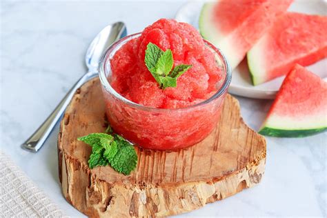Watermelon Sorbet Plant Based Diet Recipes Dessert