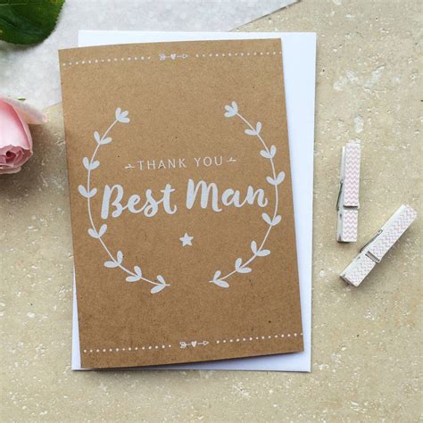 Here are a few ways you can thank someone: best man thank you card by aliroo | notonthehighstreet.com