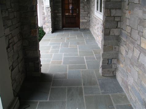 Full Color Random Pattern 1 12 Thick Blue Stone Patio Installed By