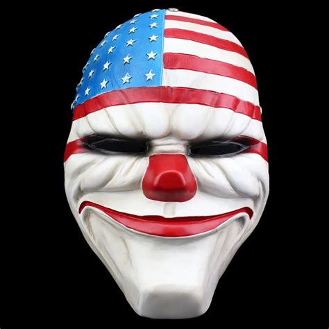 High Quality Payday Mask Resin Life Size Cos Heist Dallas Mask Cosplay Props Halloween
