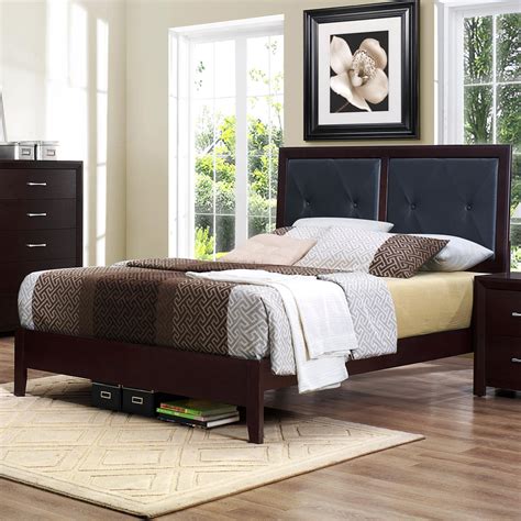 Homelegance Edina Contemporary King Panel Bed With Button Tufted