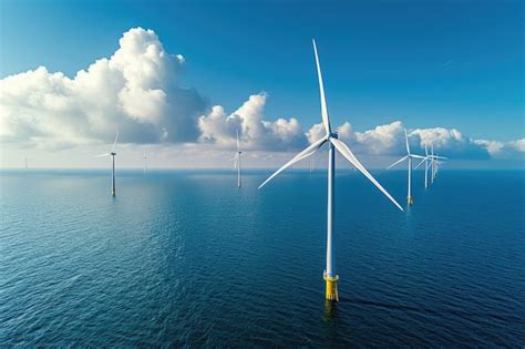 Premium Photo Offshore Windmill Park In Netherlands Harnessing Green