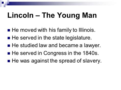 Abraham Lincoln Works For Change Pages Lincolns Childhood He Grew Up