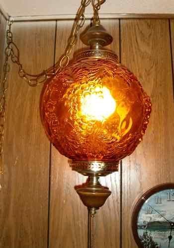 Vintage Red Glass Globe Grape Leaf Retro Art Deco Hanging Lamp Room