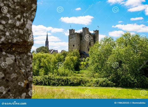 A Panoramic View Of Trim Castle In County Meath On The River Boyne
