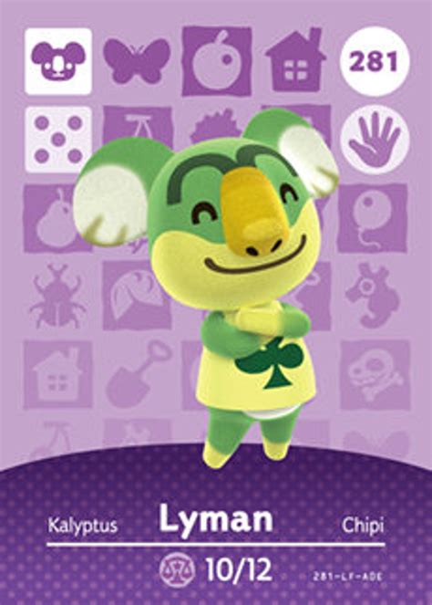 Acnh Lyman Amiibo Card Animal Crossing Etsy