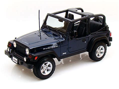 Jeep Wrangler Rubicon Blue Maisto 31663 118 Scale Diecast Model