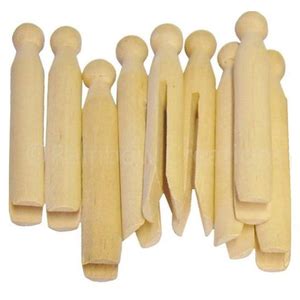Wooden Dolly Pegs Pack of 24 | Model Making | Model Making