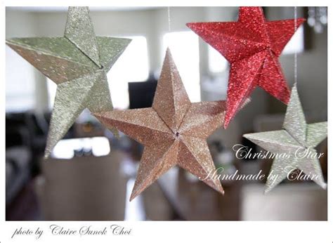 Claires Paper Craft 3d Christmas Star Tutorials 크리스마스 별 크리스마스