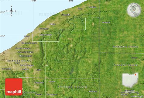 Satellite Map Of Geauga County