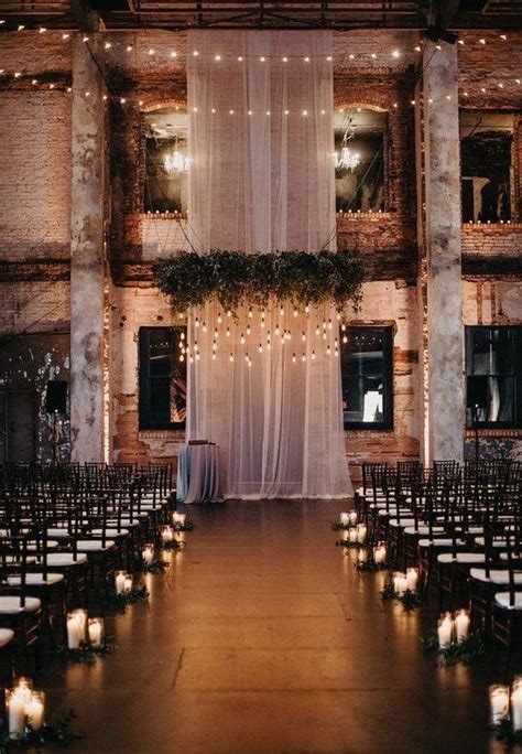 Loft Wedding Ceremony Indoor Wedding Ceremonies Wedding Aisle