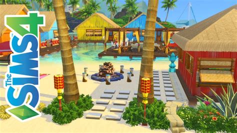 Oceanfront Resort Villas Speed Build The Sims 4 Island Living Youtube
