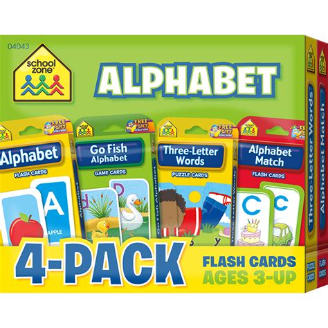 Alphabet Flash Cards 4 Pk The School Box Inc