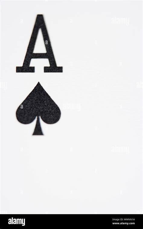 Ace Of Spades Playing Card Stock Photo Alamy
