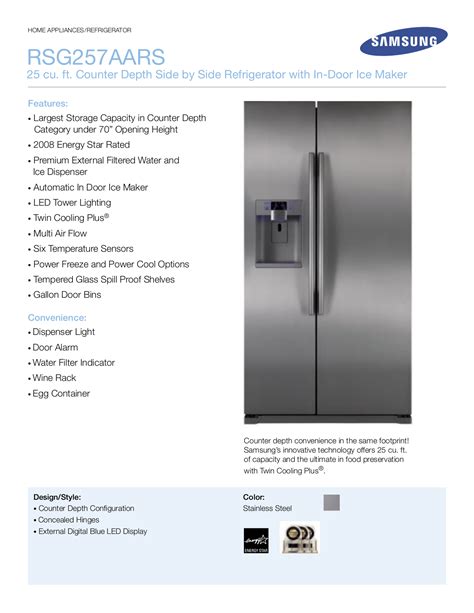 User Manual For Samsung Refrigerator