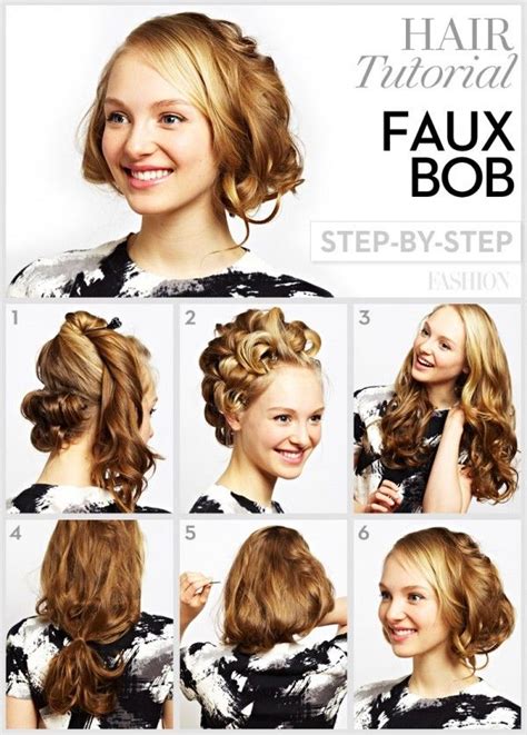 Cropped Hair Without Commitment Learn How To Create A Faux Bob In 6