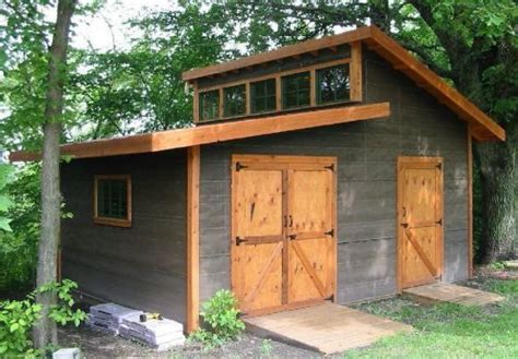 The completed shed with a slanted roof image first. 17 Shed Styles For Building A Beautiful And Long-Lasting Shed