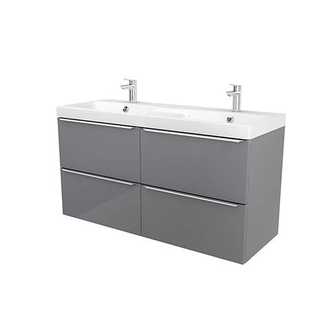Thank you so much to the person who revamped their kitchen. GoodHome Imandra Grey Wall-mounted Vanity unit & basin set ...