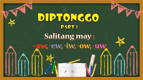 Diptonggo Part 1 Aw Ew Iw Ow Uw Youtube