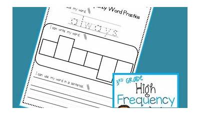 high frequency words 3rd grade worksheets